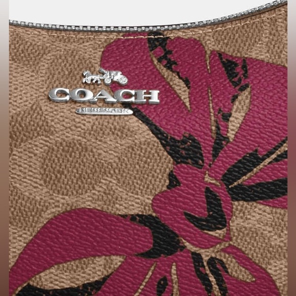 New COACH Teri Mini Crossbody Bag In Signature Canvas With Bow Print - Picture 7 of 11